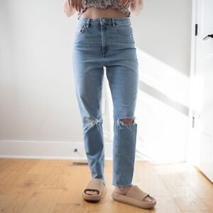 Asos Denim Light‎ Wash Distressed Jeans Size 24